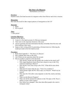 The Story of a Bracero - Amnesty International