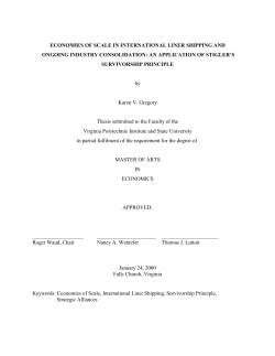 economies of scale in international liner shipping and ongoing
