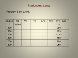 Production. Costs Problem 6 on p.194.