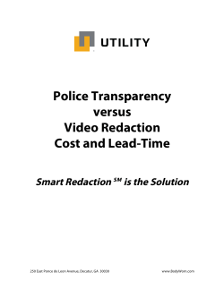 Police Transparency versus Video Redaction Cost and Lead