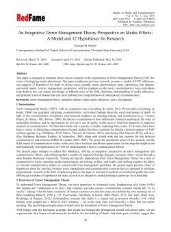 An Integrative Terror Management Theory Perspective on Media