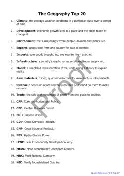 The Geography Top 20