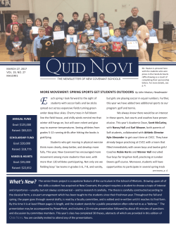 Quid Novi - New Covenant Schools