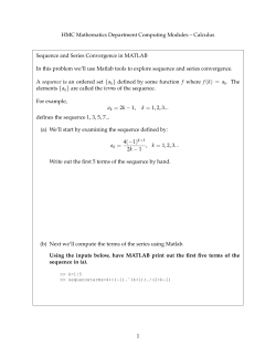 Sequence and Series Convergence