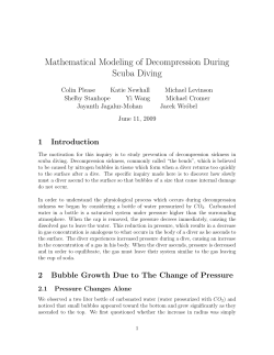 Mathematical Modeling of Decompression During Scuba Diving