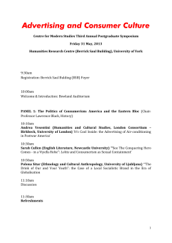 Advertising and Consumer Culture