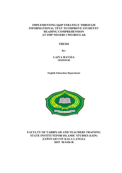 IMPLEMENTING QuIP STRATEGY THROUGH INFORMATIONAL