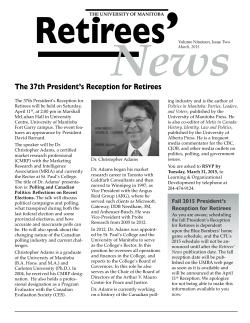 The 37th President`s Reception for Retirees