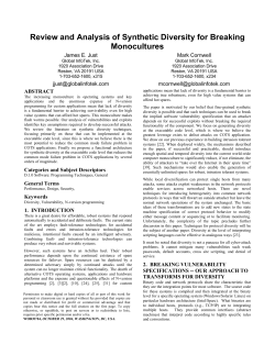 Review and Analysis of Synthetic Diversity for Breaking Monocultures