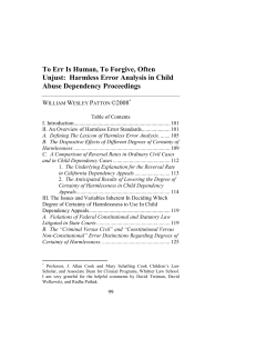 To Err Is Human, To Forgive, Often Unjust