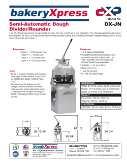 Semi-Automatic Dough Divider/Rounder
