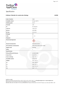 Lithium Chloride for molecular biology A6286