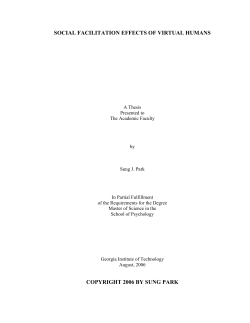 social facilitation effects of virtual humans