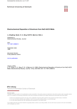 Electrochemical Deposition of Aluminum from NaCl