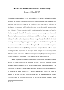 How and why did European science and medicine