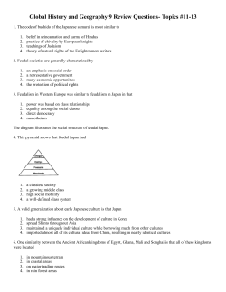 Global History and Geography 9 Review Questions- Topics #11-13
