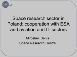 Space research sector in Poland: achievements and challenges