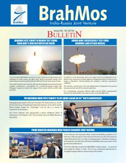 Bulletin Issue 34 - BrahMos Aerospace
