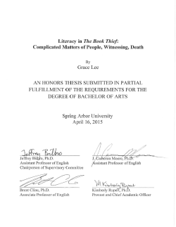 Literacy in The Book Thief: Complicated Matters of People