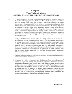 Chapter 2 Time Value of Money