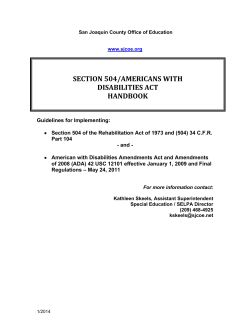 section 504/americans with disabilities act handbook