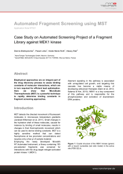 Case Study on Automated Screening Project of a Fragment Library
