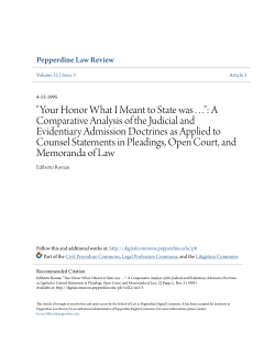 "Your Honor What I Meant to State was . . .": A Comparative Analysis