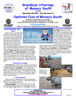 December 26, 2014 G.U.M.S. - Optimist Club of Monaco South