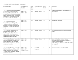 2013-2014 Benchmark Blueprint Grade 11 Social Science