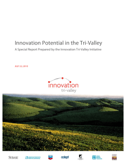 Innovation Potential in the Tri-Valley Report - Innovation Tri