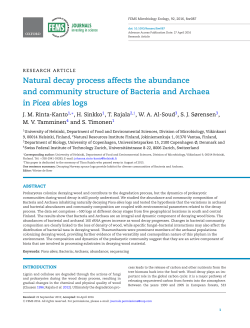 Natural decay process affects the abundance and community