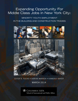 Expanding Opportunity For Middle Class Jobs in New York City: