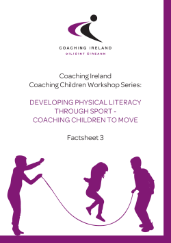 Coaching Children to Move