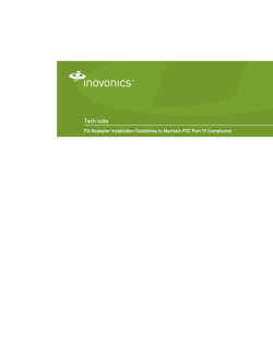 FA Repeater Installation Guidelines to Maintain FCC Part