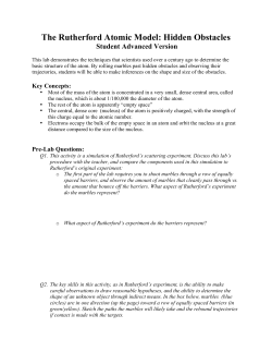 The Rutherford Atomic Model: Hidden Obstacles Student Advanced