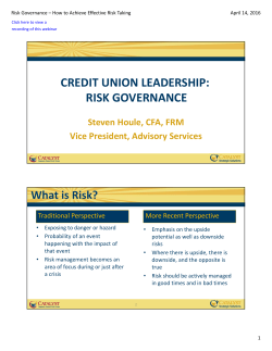 risk governance - Catalyst Corporate