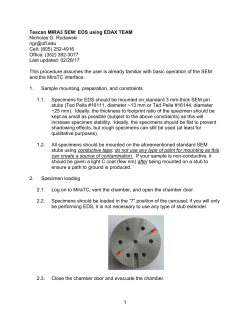 EDS standard operating procedure