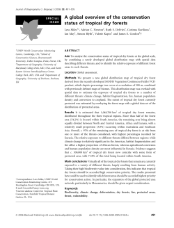 A global overview of the conservation status of tropical dry forests