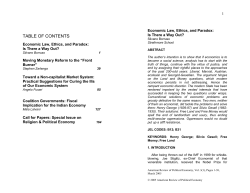 Economic Law, Ethics, and Paradox