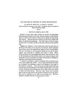 AN ANALYSIS OF MITOSIS IN LIVER