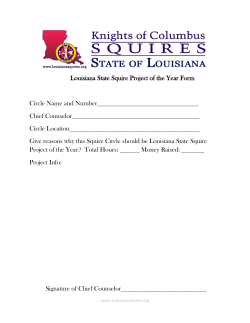 LA State Squire Convention Award nomination forms