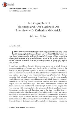 The Geographies of Blackness and Anti-Blackness