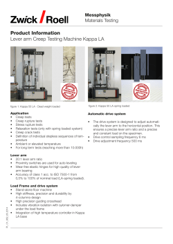 Product Information Lever arm Creep Testing Machine
