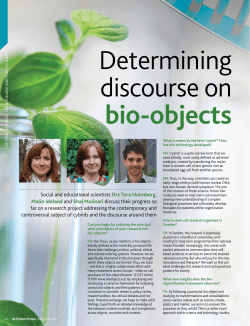 Determining discourse on bio