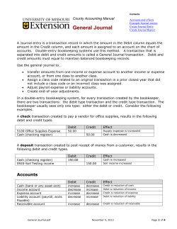 General Journal - University of Missouri Extension