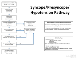 hypotension syncope pathway by matt fay