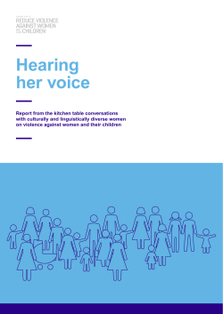 Hearing her voice - National Plan website