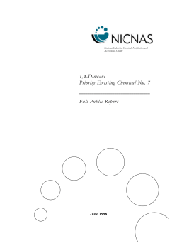 1,4-Dioxane: Priority Existing Chemical No. 7 - CLU-IN