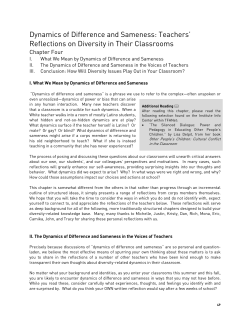Dynamics of Difference and Sameness