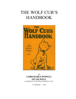 THE WOLF CUB`S HANDBOOK